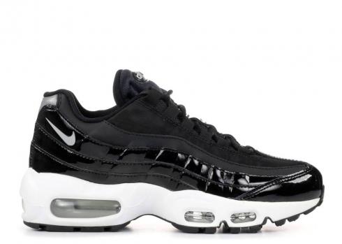 Nike Wmns Air Max 95 Se Prm Black Patent Leather Reflect Silver Grey Cool AH8697-001