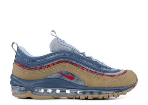 Nike Air Max 97 Gs Wild West Blue University Sail Thunderstorm Parachute Armory Beige Lite Red BV6374-200