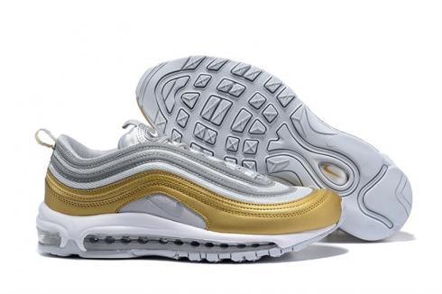 Nike Air Max 97 SE Ruuning Shoes Gold Silver AQ4137-001