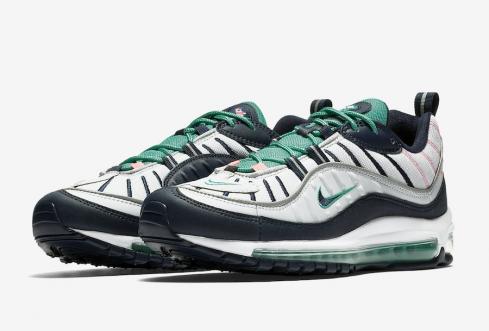 Nike Air Max 98 Tidal Wave Pure Platinum Obsidian-Kinetic Green 640744-005