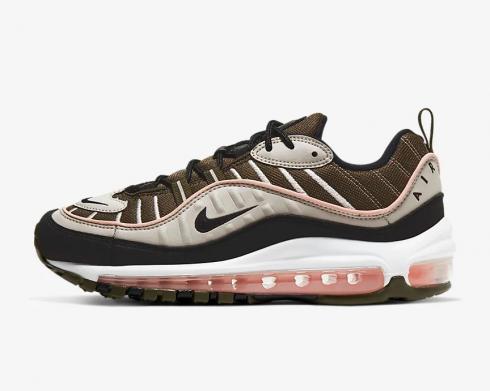 Nike Wmns Air Max 98 Cargo Khaki Coral Desert Sand Black AH6799-301