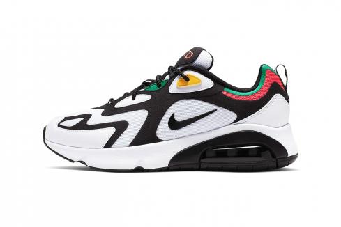 Nike Air Max 200 White Black Bright Crimson AQ2568-101