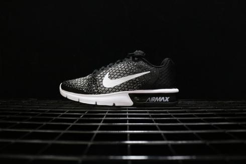 Nike Air Max Sequent 2 White Black Gray Knit 852465-002