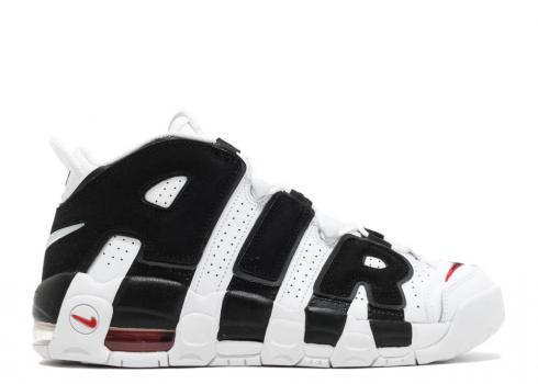 Nike Air More Uptempo Gs White Black Varsity Red 415082-105