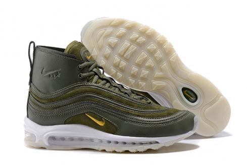 Nike Air Max 97 High Men Runnging Shoes Camo Green Yellow