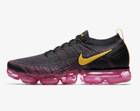 Nike Air VaporMax Flyknit 2 Pink Blast Black Orange 942843-008