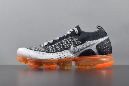 Nike Air VaporMax Flyknit 2.0 Wolf Grey White Orange 942843-106