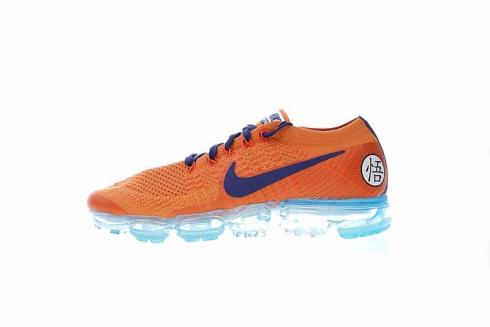 Nike Air Vapormax Flyknit 2.0 Dragonball Fresh Orange Dark Blue AA3858-102