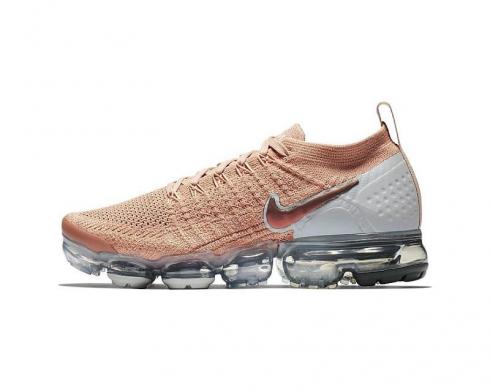 Nike Wmns Air VaporMax Flyknit 2 Rose Gold Running Shoes 942843-602