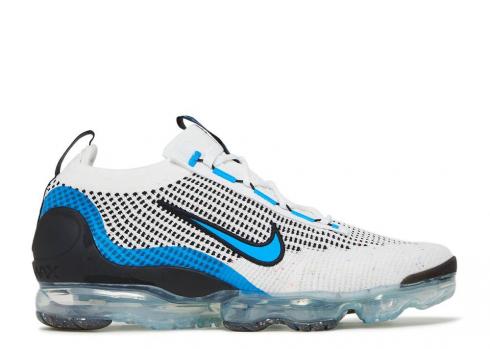 Nike Air Vapormax 2021 Flyknit White Photo Blue Metallic Black Silver DM0025-100