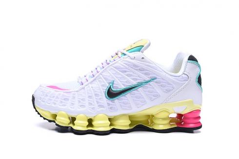 Nike Shox TL 1308 White Blue Yellow Pink Running Shoes AV3595-145