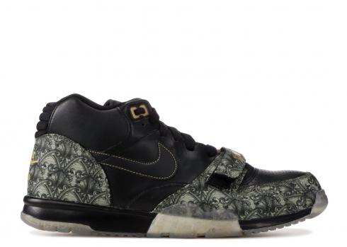 Air Trainer 1 Mid Premium Quickstrike Paid In Full Green Vpr Black Gold Metallic 607081-002