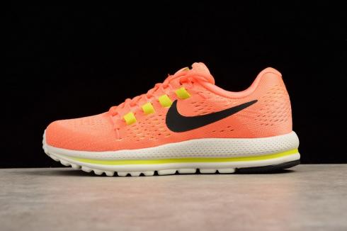Nike Air Zoom Vomero 12 Orange Running Shoes White Lace Up 863766-600