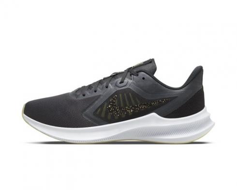 Nike Downshifter 10 Core Black Gold Mens Sneakers CI9983-001