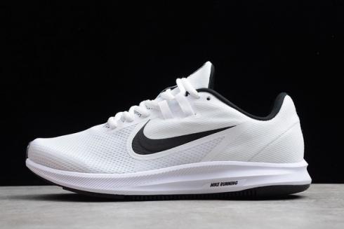 2019 Nike Downshifter 9 White Black Running Shoes AQ7486 002