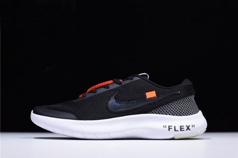 Virgil Abloh Off White x Nike Flex Experience RN 7 Black White Running Shoes AJ9089 001
