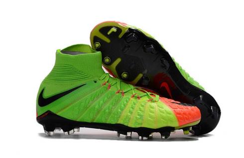 NIke Hypervenom Phantom III DF FG Green Red Black