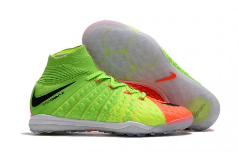 Nike HypervenomX Proximo II DF TF green orange men football shoes