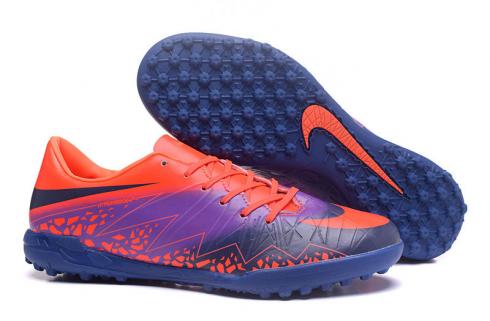Nike Hypervenom Phantom II TF FLOODLIGHTS PACK Orange Purple Navy Blue Football Shoes