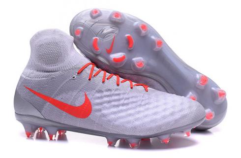 Nike Magista Obra II FG Soccers Football Shoes ACC White Grey Orange