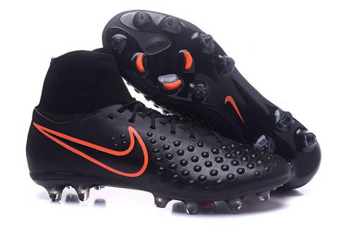 Nike Magista Obra II FG Soccers Football Shoes Black Total Crimson