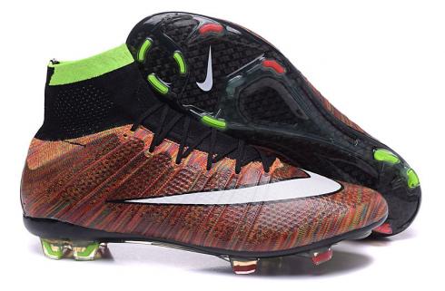 Nike Mercurial Superfly AG iD Rainbow Bronze Black White Boots 688566-996