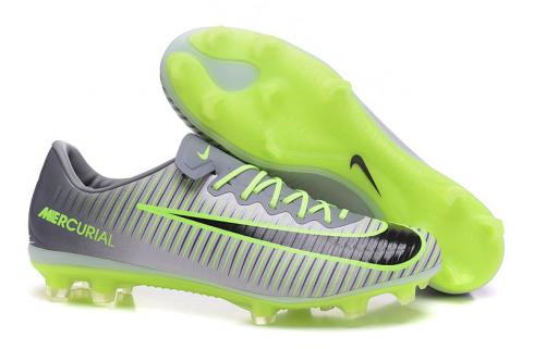 Nike Mercurial Vapor XI FG Soccers Shoes Grey Green Black