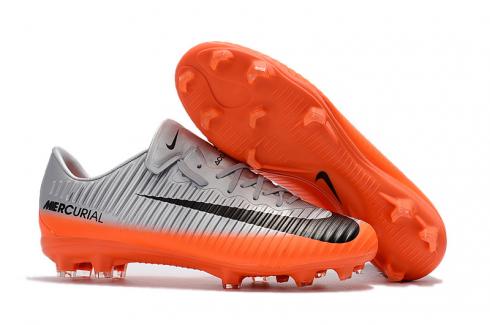 Nike Mercurial Superfly CR7 Victory low help silver grey orange football shoes