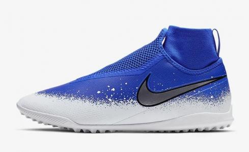 Nike React PhantomVSN Pro Dynamic Fit Game Over TF Racer Blue White Chrome AO3277-410