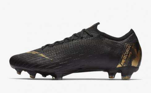 Nike Vapor 12 Elite FG Black Metallic Vivid Gold AH7380-077