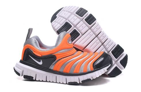 Nike Dynamo Free PS Infant Toddler Slip On Running Shoes Silver Grey Orange Black 343738-014