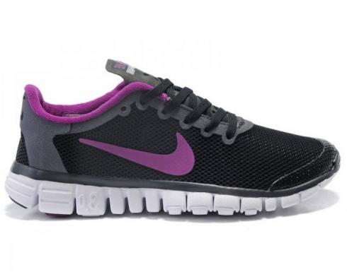 Nike Free 3.0 Run V2 Black White Red Womens Running Shoes 354749-005