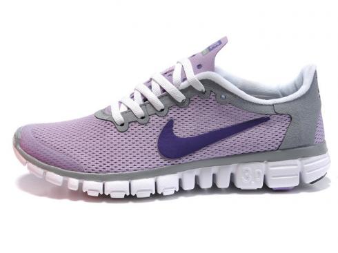 Nike Free 3.0 Run V2 Light Grey Womens Running Shoes 354749-500