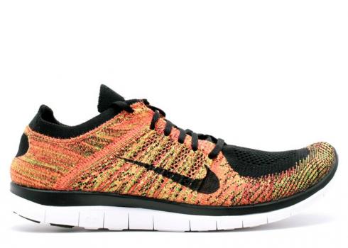 Nike Free Flyknit 40 Crimson Volt Bright Black 631053-009