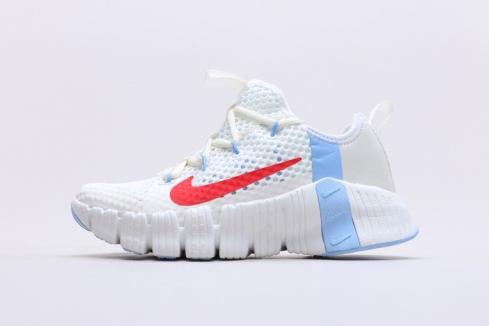 Nike Free Metcon 3 Training Shoe 2020 New Release White Fire Red Light Blue CJ6314-146