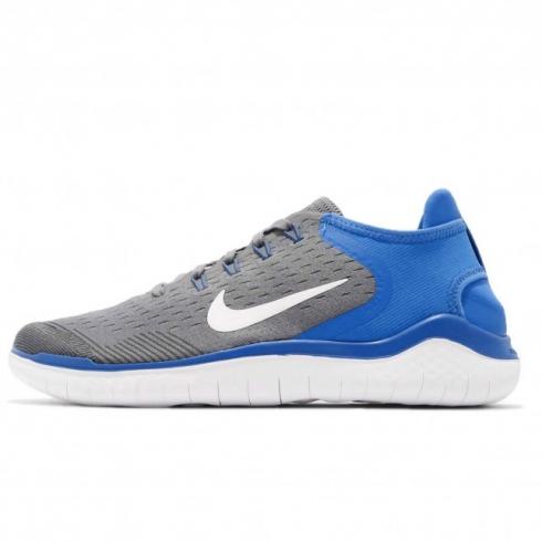 Nike Free RN 2018 Gunsmoke Signal Blue White 942836-008