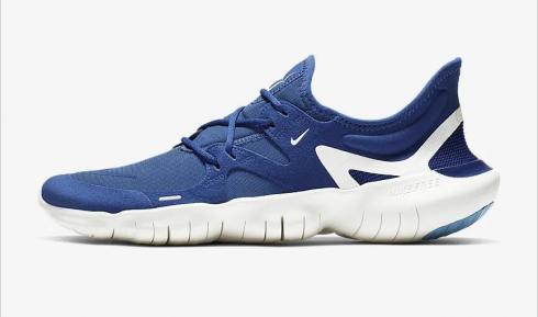 Nike Free RN 5.0 Indigo Force Summit White Blue Lagoon Deep Royal Blue AQ1289-401