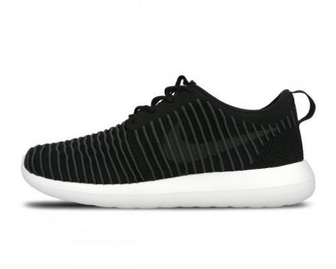 Nike Roshe Two Flyknit Black Dark Grey White Volt Mens Shoes 844833-001