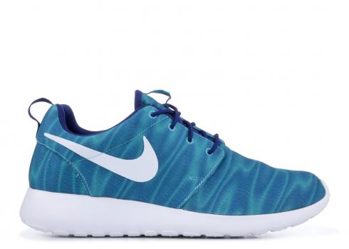 Nike Roshe One Print Aloha Floral Womens Gamma Blue White 599432-113