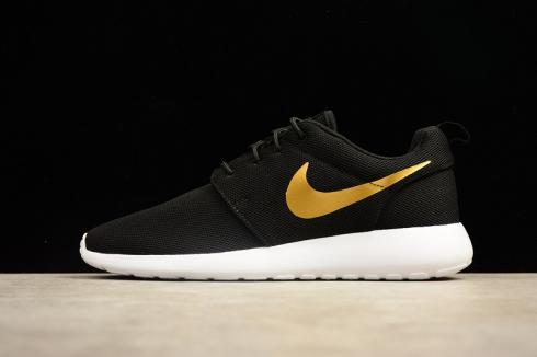 Nike Roshe Run One Casual Shoes Black Gold Sail 844994-996