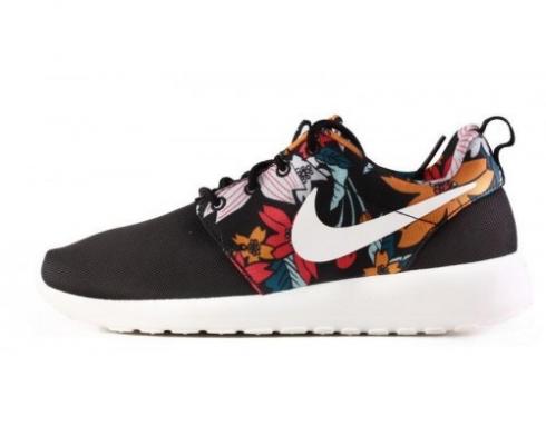 Wmns Nike Roshe Run Print Aloha Black Sail Womens Shoes 599432-090