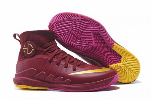 Nike Hyperdunk 2017 Men Basketball Shoes Wine Red Gold