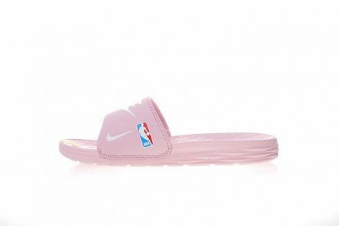 Nike Skate Boarding Benassi Solarsoft Slide Pink White 840067-601