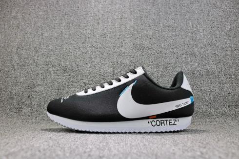 Cheap OFF-WHITE x Nike Cortez Ultra Moire White Black 349026-011