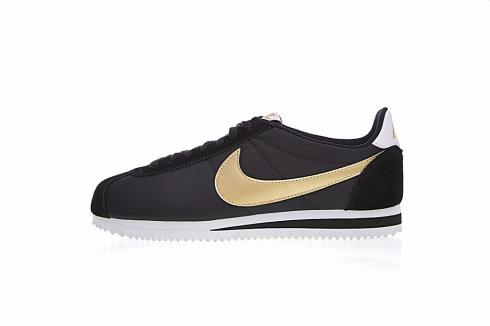 Nike Classic Cortez Leather Black Metallic Gold Multiple 807471-012