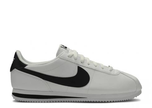 Nike Cortez Basic Leather White Black Silver Metallic 819719-100