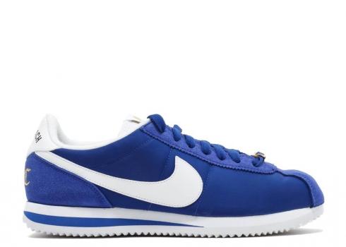 Nike Cortez Basic Nylon Prem Long Beach Blue White Royal Gold Metallic 902804-400