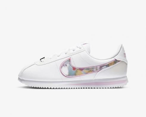 Nike Wmns Classic Cortez SE Fuzzy Floral Print White Light Arctic Pink CN8145-100