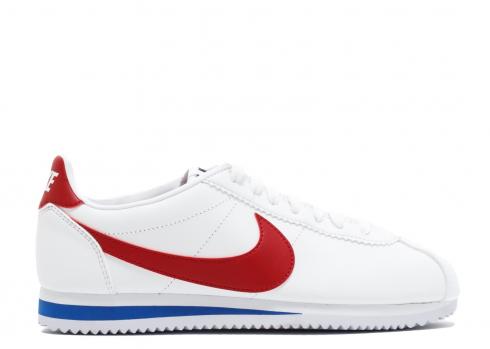 Wmns Classic Cortez Leather White Varsity Red 807471-103