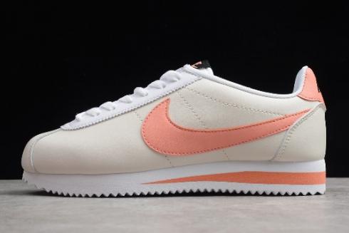 Wmns Nike Classic Cortez Leather Platinum Tint Bright Crimson 807471 018